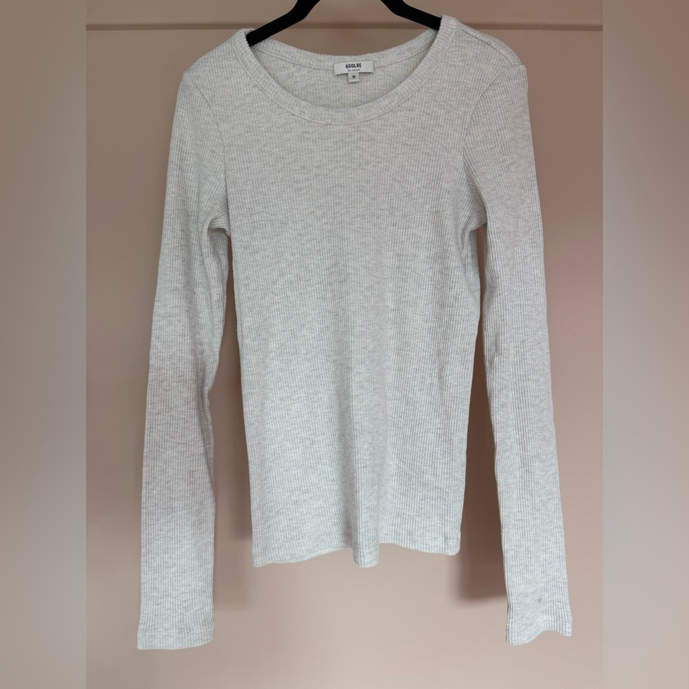 Agolde Mya scoop neck long sleeve